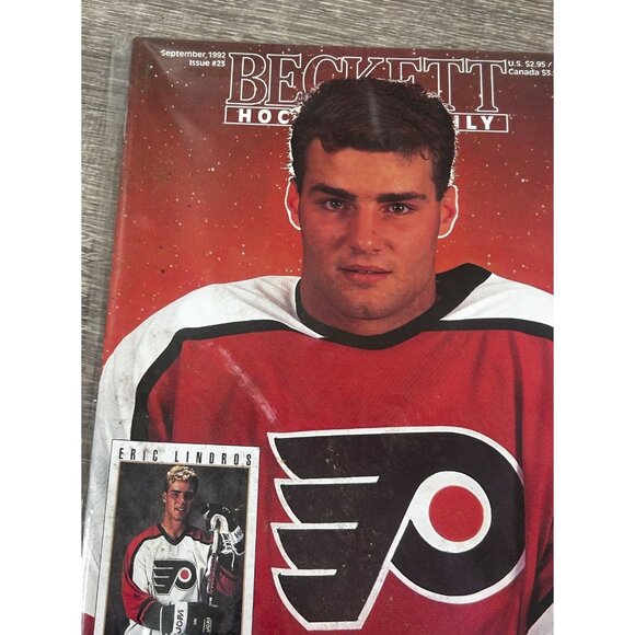 Vintage Beckett Hockey Magazine September 1992 Issue #23 ERIC LINDROS Cover - Picture 5 of 6